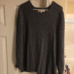 LOFT Women's Charcoal Knit Sweater